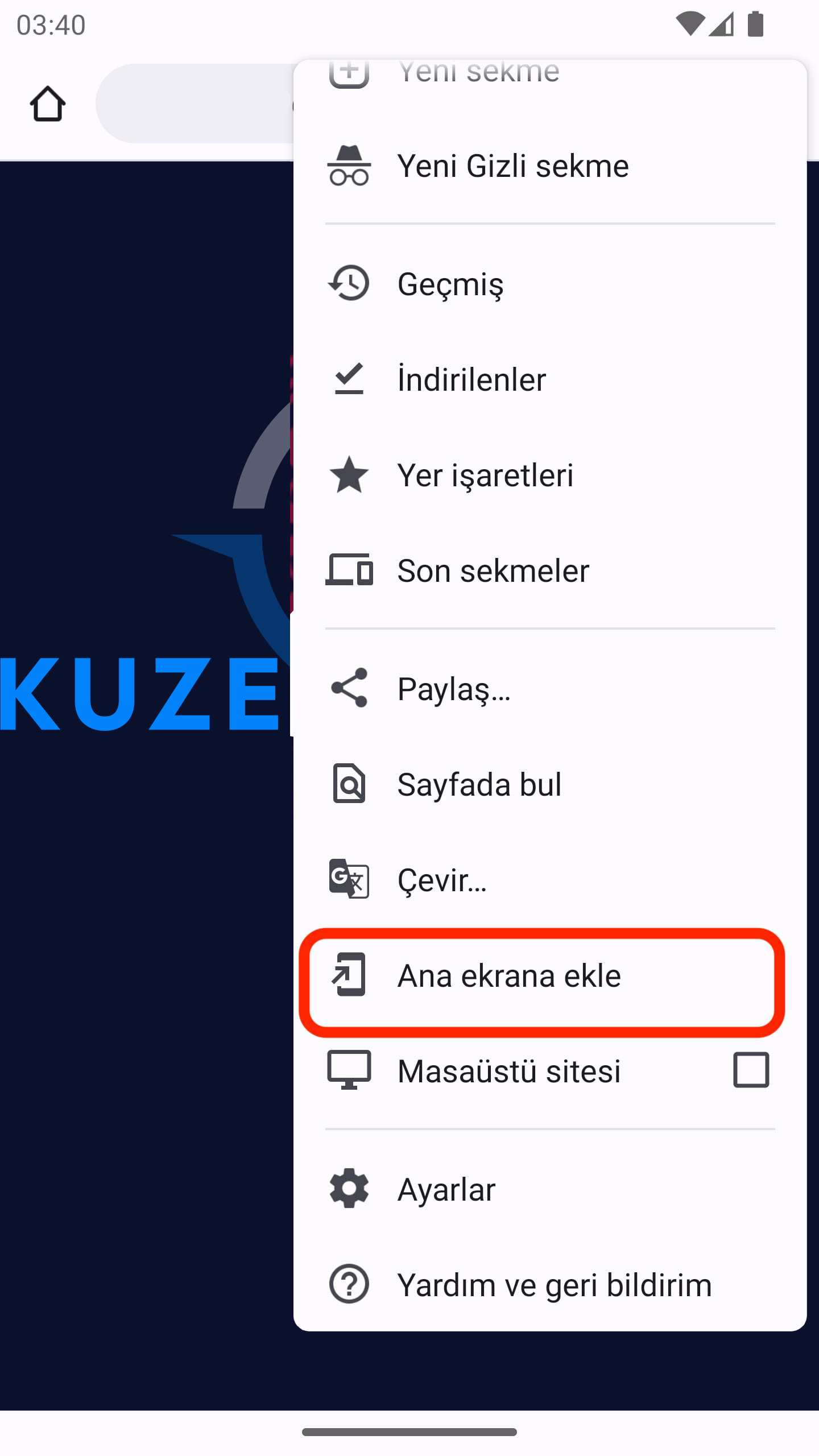 KuzeyCasino Mobil Tanıtım - Adım 5