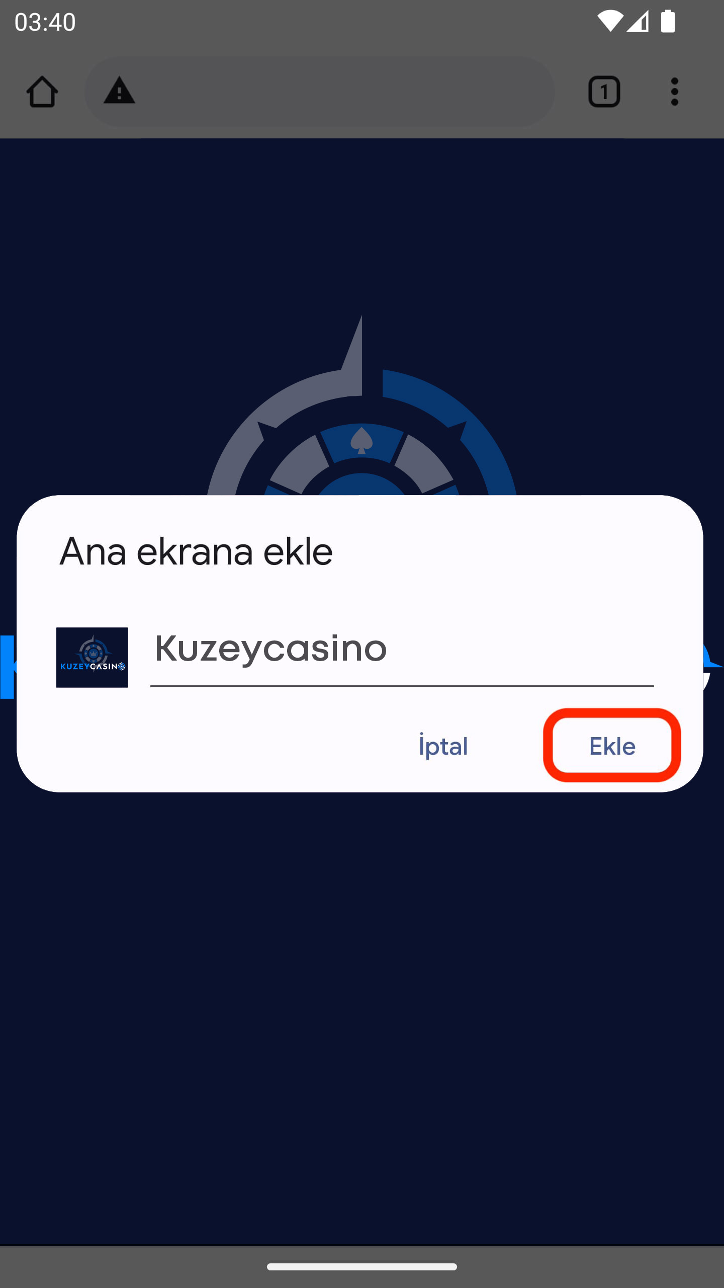 KuzeyCasino Mobil Tanıtım - Adım 6