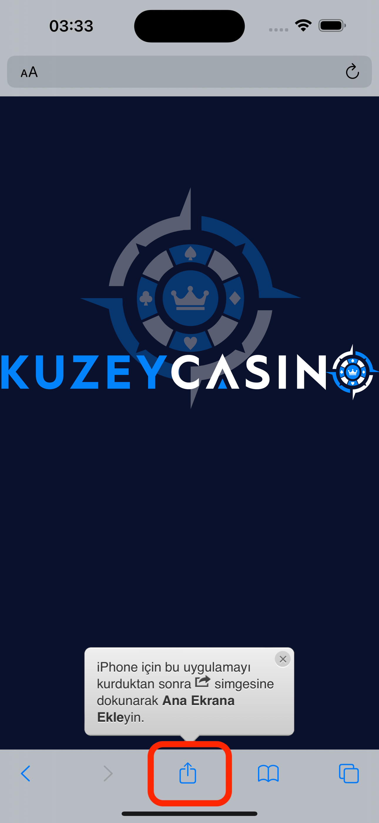 KuzeyCasino Mobil Tanıtım - Adım 4