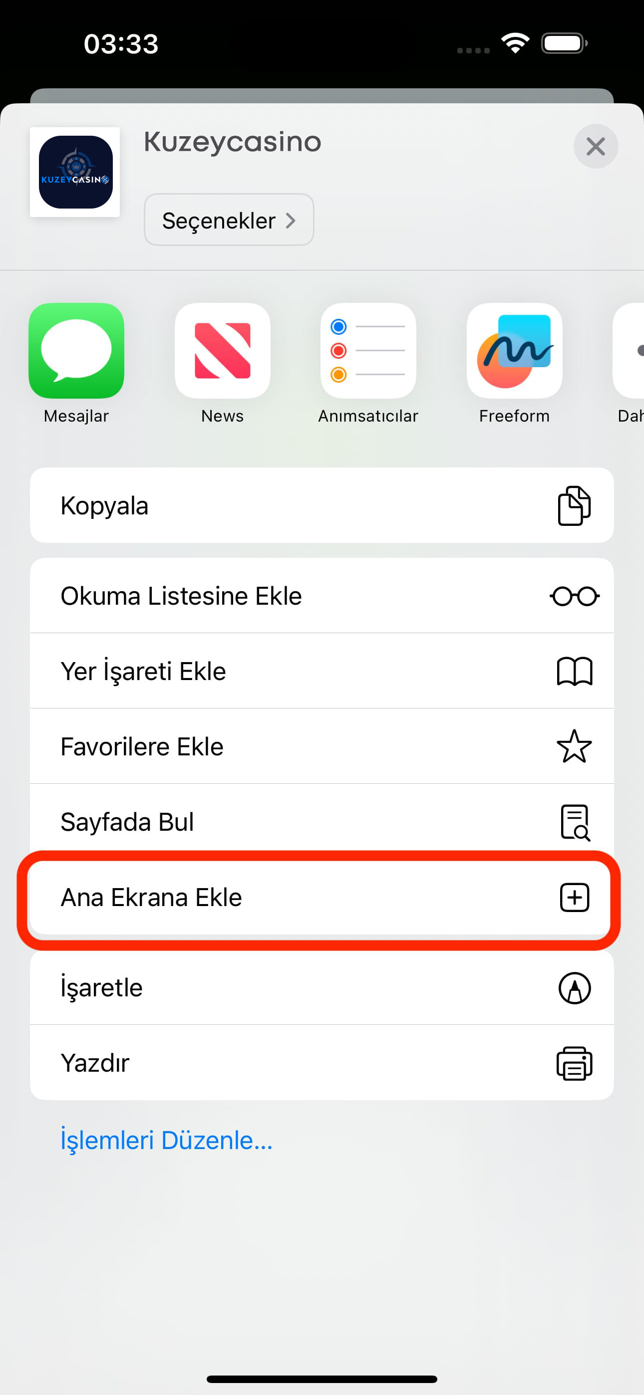 KuzeyCasino Mobil Tanıtım - Adım 5